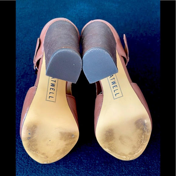 Atwell Maggie Cut-Out Brown Leather Buckle Bootie - Picture 5 of 6